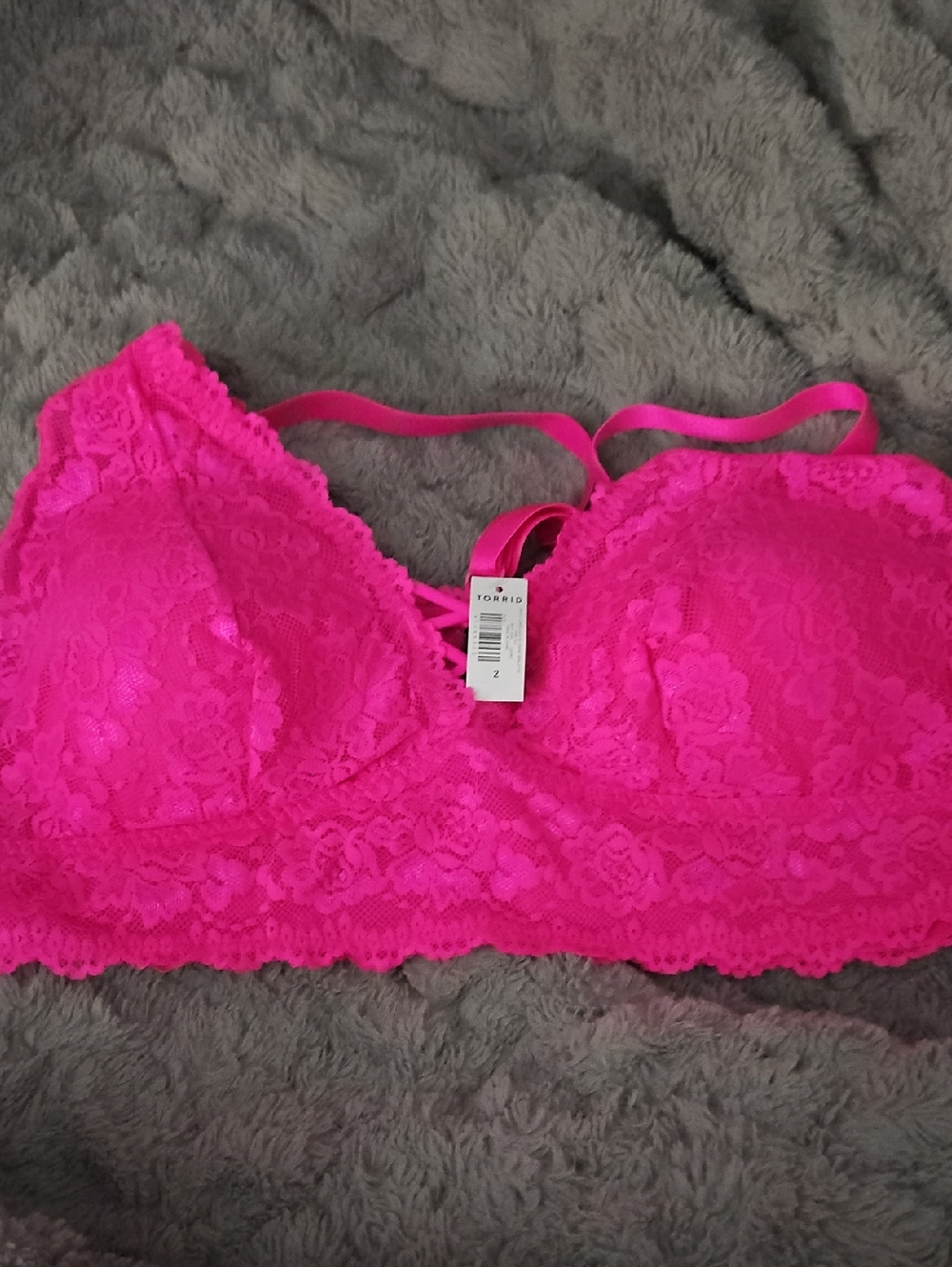 Torrid Lace Bralette - Hot Pink Size 2